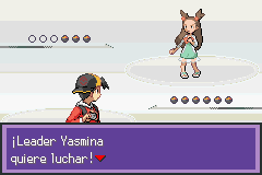 Combate contra la líder Jasmine en Pokémon Liquid Crystal